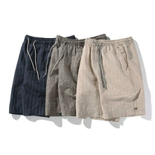 Load image into Gallery viewer, Retro Linen Striped Shorts
