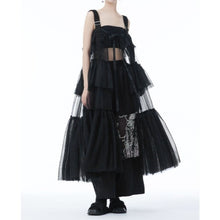 Load image into Gallery viewer, Mesh See-through Cake Suspender Dress
