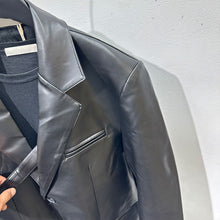 Load image into Gallery viewer, Vintage Pu Leather Suit Jacket

