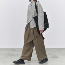 Load image into Gallery viewer, Japanese Asymmetrical Retro Striped Color-blocked Shirt
