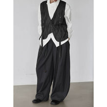 Load image into Gallery viewer, Women's Asymmetrical Diagonal Button Curved Hem Sleeveless Vest
