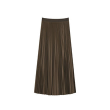 Load image into Gallery viewer, Women's High-waisted Loose Pleated Midi Skirt
