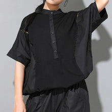 Load image into Gallery viewer, Women's Loose Batwing Sleeve Lace Patchwork Cutout Top
