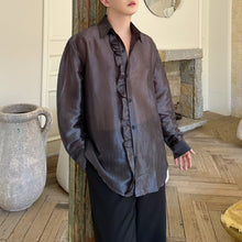 Load image into Gallery viewer, Shiny Casual Solid Color Party Stage Show Shirt
