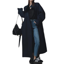 Load image into Gallery viewer, Simple Silhouette Stand Collar Tencel Drape Lace-up Jacket
