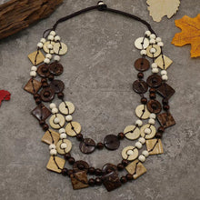 Load image into Gallery viewer, Vintage Wooden Coconut Shell Necklace Waist Chain Stacking Accessories
