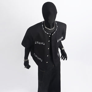 Heavy-duty Pearl Diamond-encrusted Jacket