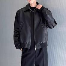 Load image into Gallery viewer, American Retro PU Leather Lapel Jacket

