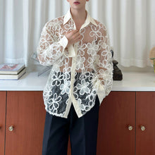 Load image into Gallery viewer, French Hollow Lace Loose Embroidered Shirt
