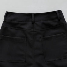 Load image into Gallery viewer, Women's Asymmetrical Slanted Button Curved Wide-leg Trousers
