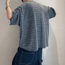Load image into Gallery viewer, Vintage Loose Round Neck Striped T-Shirt

