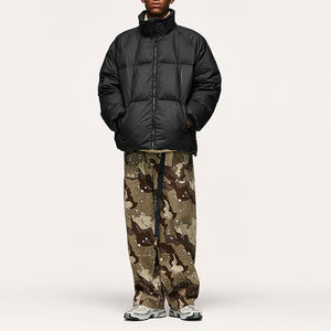 Solid Color High Collar Warm Down Jacket