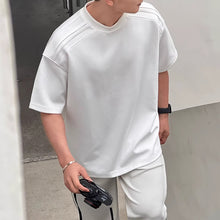 Load image into Gallery viewer, Crew Neck Loose Fit Solid Color T-shirt
