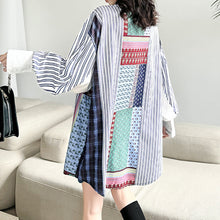 Load image into Gallery viewer, Vintage Patchwork Denim Long-sleeved Shirt
