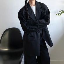 Load image into Gallery viewer, Heavy-duty Padded Shoulder Loose Wave Suit Jacket

