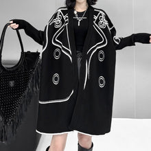 Load image into Gallery viewer, Reversible Loose-fitting Mid-length Knitted Cardigan
