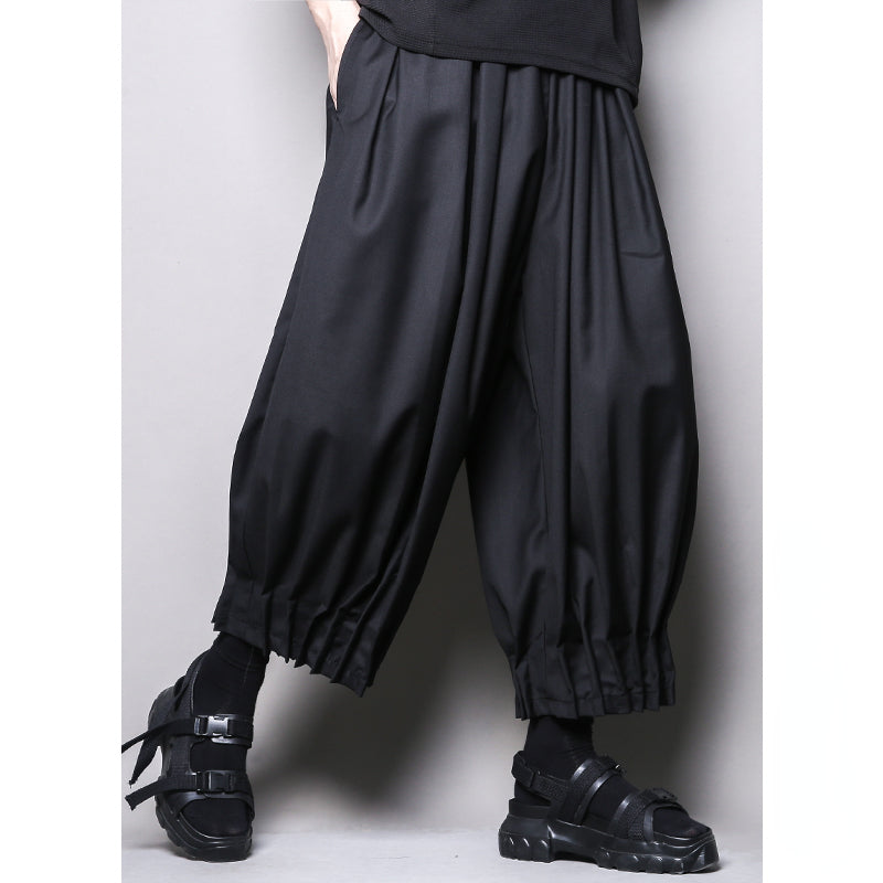 Loose Pleated Pleated Nine-point Pants