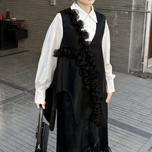 Load image into Gallery viewer, Ruffled Irregular V-neck Vest
