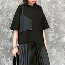 Load image into Gallery viewer, Japanese Casual Two-piece Irregular Short-sleeved Pleated Skirt

