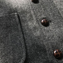 Load image into Gallery viewer, Vintage Multi-Pocket Herringbone Wool Vest
