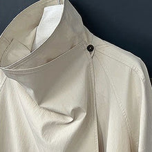 Load image into Gallery viewer, Stand-up Collar Retro Belted Mid-length Loose Coat
