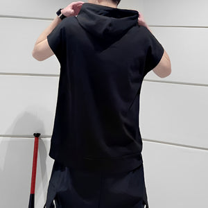Printed Sports Loose Vest Hoodie