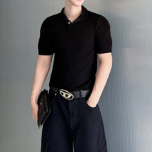 Load image into Gallery viewer, Solid-color Slim-fit Collared T-shirt
