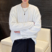 Load image into Gallery viewer, Round Neck Shiny Silk Pullover Sweatshirt
