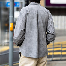 Load image into Gallery viewer, 50D Seersucker Special Dyed Round Hem Shirt Jacket
