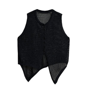 Irregular Hollow Sleeveless Vest