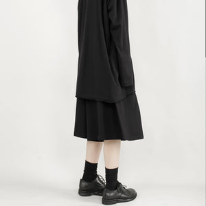 Casual Loose-fitting Wide-leg Cropped Trousers
