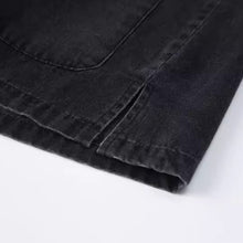 Load image into Gallery viewer, Denim Loose Button-Up T-Shirt
