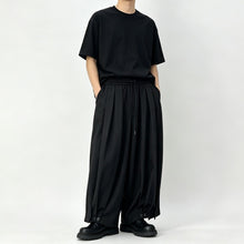 Load image into Gallery viewer, Japanese Elastic-waist Casual Cropped Wide-leg Pants
