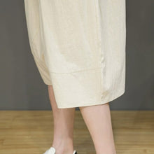 Load image into Gallery viewer, Linen Loose-fitting Low-rise Baggy Casual Shorts
