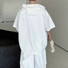 Load image into Gallery viewer, Oversized Hooded Utility Shirt with Large Pockets
