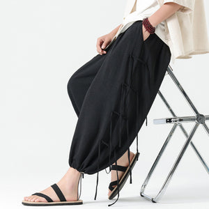 Ribbon Loose Casual Pants