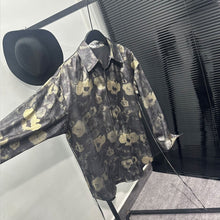 Load image into Gallery viewer, Loose-fit Printed Long-sleeve Shirt with A Collar
