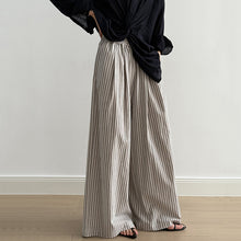 Load image into Gallery viewer, Striped Straight High Waist Loose Wide Leg Pants
