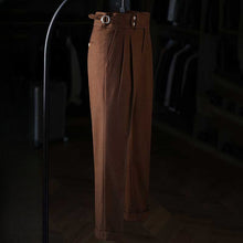 Load image into Gallery viewer, Italian Casual Paris Buckle Straight Business Trousers
