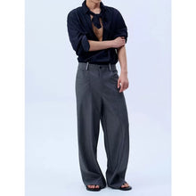 Load image into Gallery viewer, Deep V Neck Oversized Draped Tie Neck Shirt
