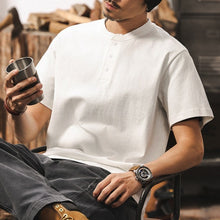 Load image into Gallery viewer, 250g Heavyweight Loose Fit Cotton Henley Shirt
