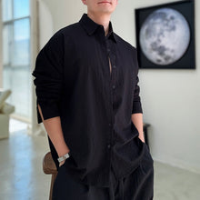 Load image into Gallery viewer, Solid Color Seersucker Loose Casual Shirt
