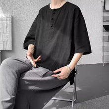 Load image into Gallery viewer, Drapey Loose Cotton Linen T-shirt
