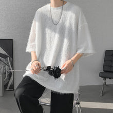 Load image into Gallery viewer, Tasseled Quarter-sleeve Loose T-shirt

