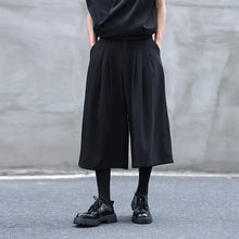 Load image into Gallery viewer, Drawstring Elastic Waist Pleated Solid Culottes
