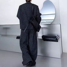 Load image into Gallery viewer, Hand-beaded Frayed Cardigan and Wide-leg Trousers Two-piece Set
