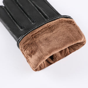 Warm Motorcycle Riding Leather Gloves