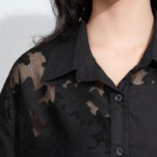 Load image into Gallery viewer, Women Irregular Lace Patchwork Loose Casual T-shirt
