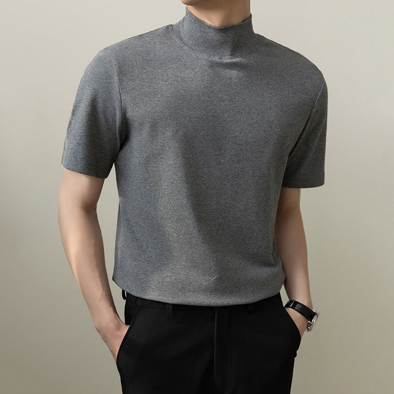 Casual Breathable Slim Fit Solid Color T-shirt