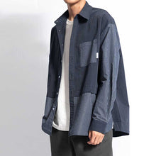 Load image into Gallery viewer, Japanese Striped Patchwork Shirt
